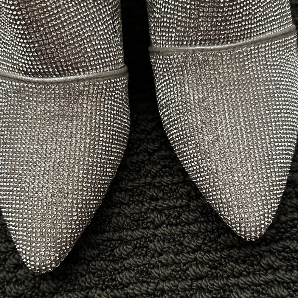 NWT Rhinestone Pointed-Toe Ankle Booties - Picture 7 of 17